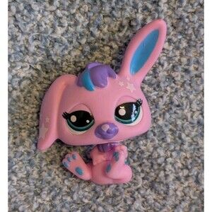 LPS Littlest Pet Shop Springtime Fun RABBIT G7 #49 Pink Easter Bunny Figurine